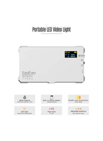 F12 Mini LED Video Light Silver