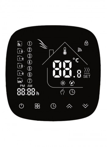 LCD Display Touch Screen Temperature Controller Black/White 86x86x13.3millimeter