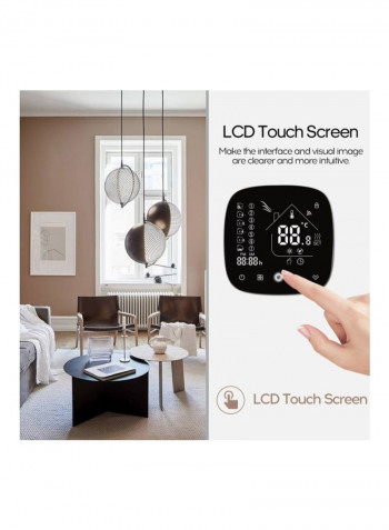 LCD Display Touch Screen Temperature Controller Black/White 86x86x13.3millimeter