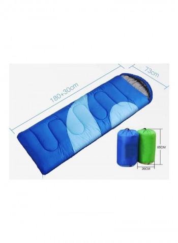 2-Piece Adult Outdoor Camping Sleeping Bag with Hood 73 x 210سم