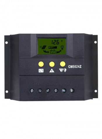 LCD Display Solar Charge Controller Black