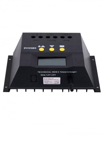 LCD Display Solar Charge Controller Black