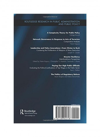 Routledge Research In Public Administration And Public Policy Paperback