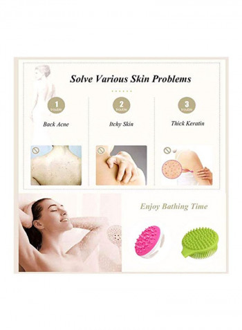 2-Piece Body Brush Green 0.8x13.8x5.5inch