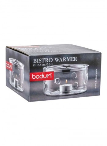 Bistro Food Warmer Silver/Clear 13.5centimeter