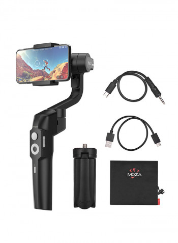 Foldable Handheld Gimbal Stabilizer Black