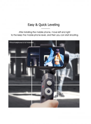 Foldable Handheld Gimbal Stabilizer Black