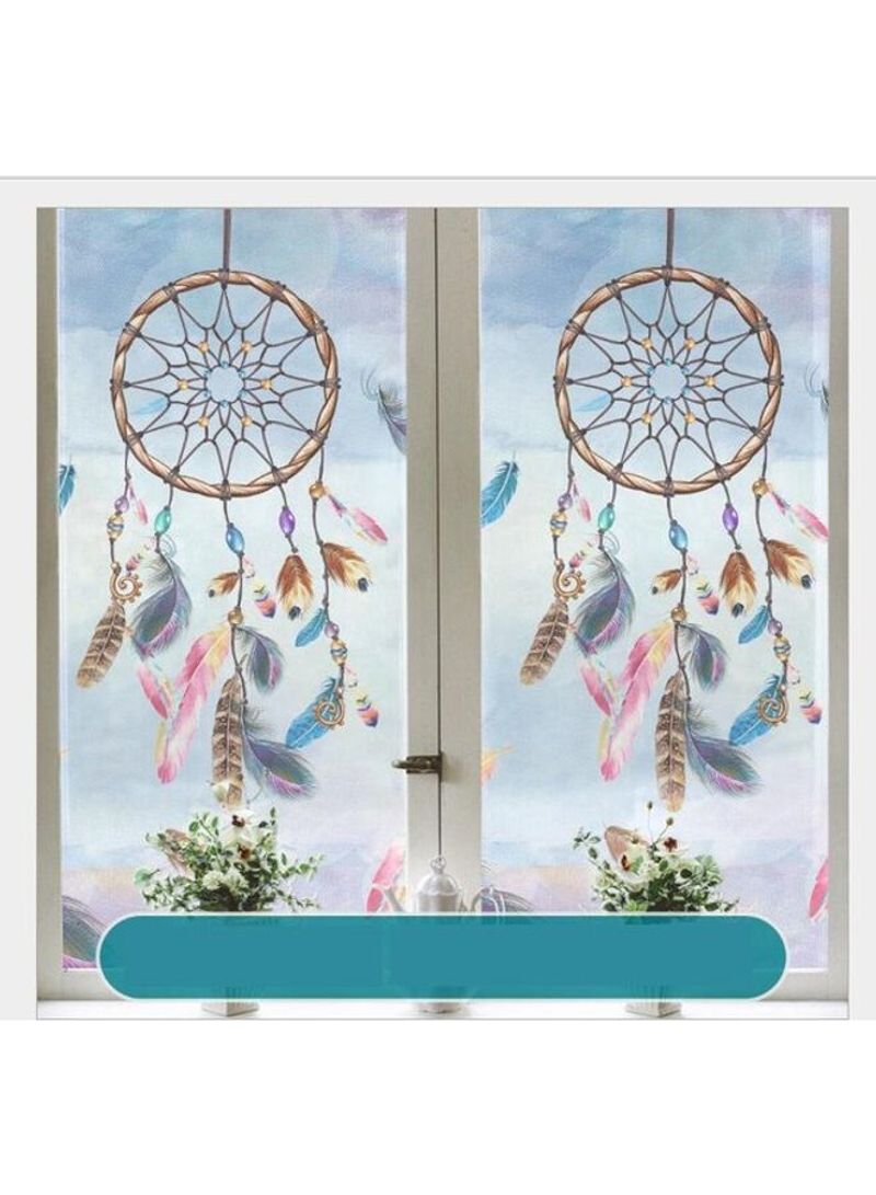 2-Piece Waterproof Electrostatic Non-Glue Flash Point Frosted Glass Sticker Set Multicolour 60x90cm