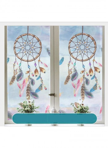 2-Piece Waterproof Electrostatic Non-Glue Flash Point Frosted Glass Sticker Set Multicolour 60x90cm