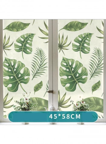 2-Piece Waterproof Electrostatic Non-Glue Flash Point Frosted Glass Sticker Set Multicolour 60x90cm