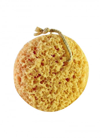 3-Piece Exfoliating Foam Sea Sponge Set Beige 5inch