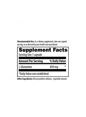 L-Glutamine Dietary Supplement 850mg - 120 Capsules