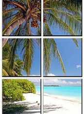 6-Piece Framed Canvas Wall Art Painting Multicolour 59x39inch