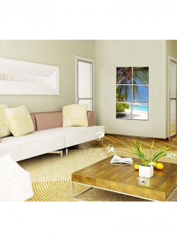 6-Piece Framed Canvas Wall Art Painting Multicolour 59x39inch