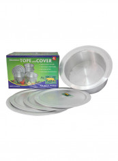 Set Of 4 Aluminium Cooking Pots Indian Tope With Lids Silver Set Silver