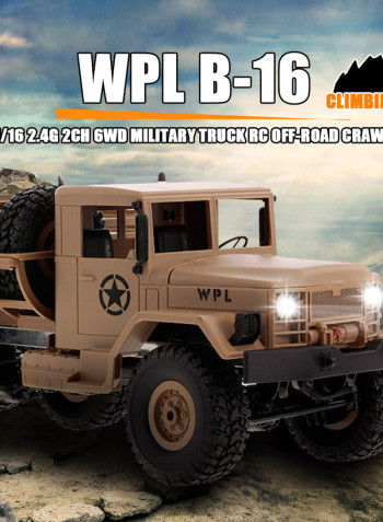 WPL 1/16 Scale Rock Crawler Off-Road 6WD Military Truck With Light 44.5cm