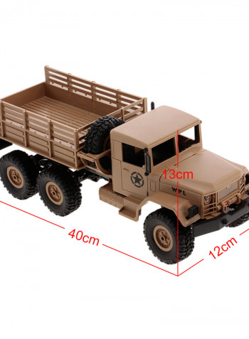 WPL 1/16 Scale Rock Crawler Off-Road 6WD Military Truck With Light 44.5cm
