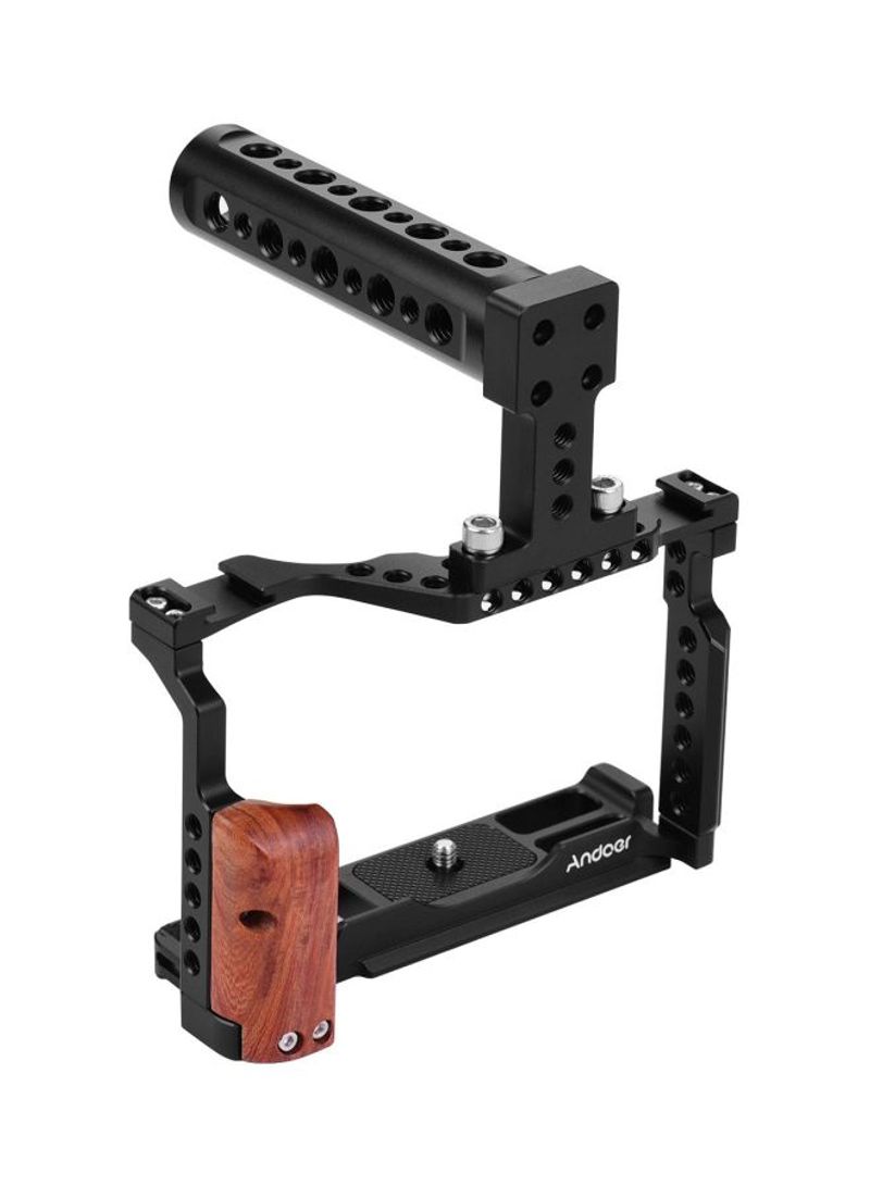 Protective Video Camera Cage For Fujifilm X-T3/X-T2 Black/Brown