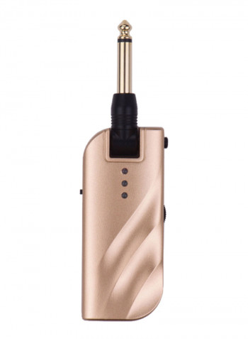 2-Piece Dual-Frequency Wireless Handheld Microphone With Receiver For Karaoke MI2046 Gold/Silver