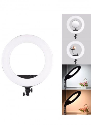 LED Photography Ring Light With Accessories 18inch White/Black/Orange