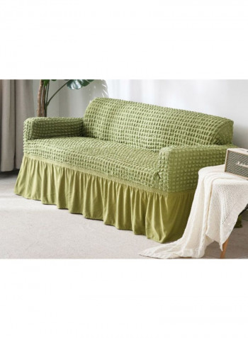 Brief Design Solid Pattern Sofa Slipcover Green 230-300centimeter
