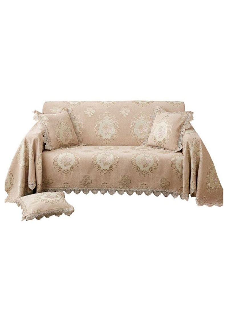 European Retro Style Sofa Slipcover Beige