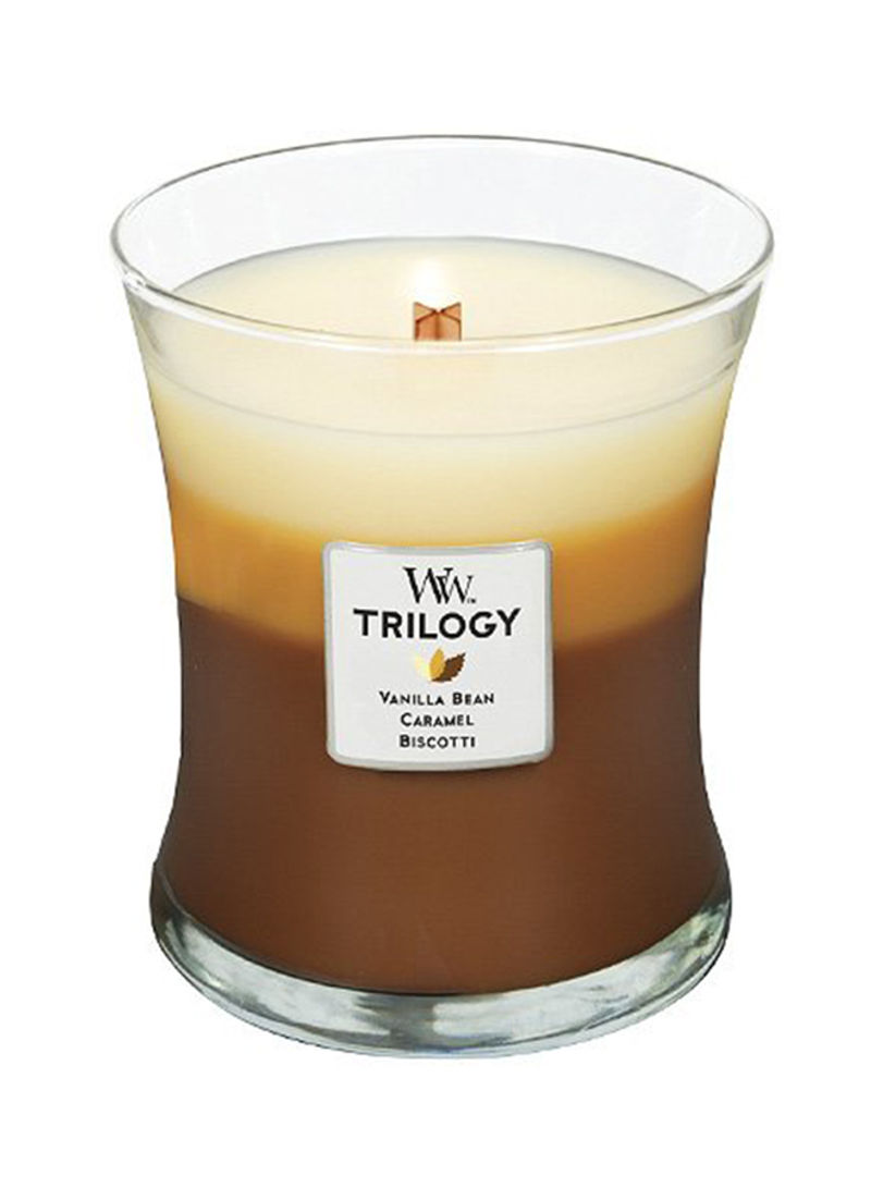 Woodwick Trilogy Cafe Sweets 10 OZ Jar Candle