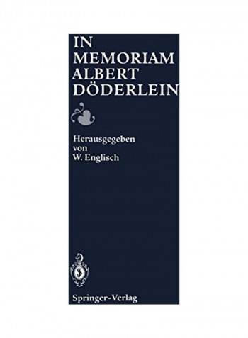 In Memoriam Albert Döderlein Paperback German by Werner Englisch
