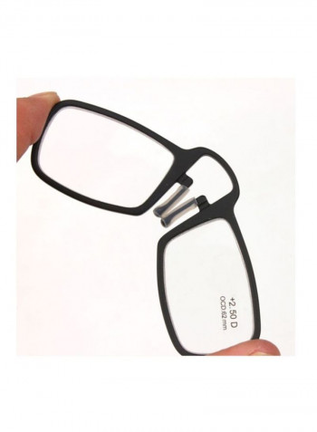 Glasses نظارة للقراءة بإطار مستطيلي ومشبك مغناطيسي للأنف طراز للرجال