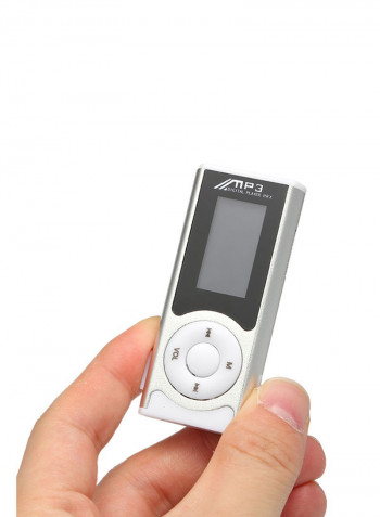 Mini Clip MP3 Digital Music Player V4248S Silver/White