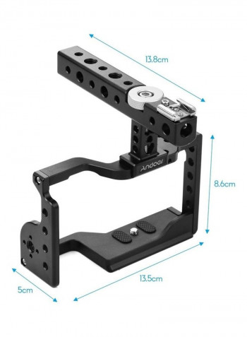Camera Accessories Cage Kit with Aluminum Handle Black