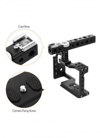 Camera Cage Kit with Top Handle 13.5x8.6x13.6cm Black