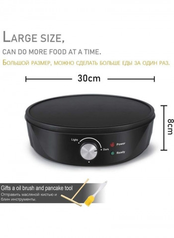 Electric Non-Stick Griddle Baking Pan Black 31x8x32cm