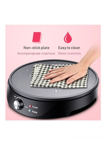 Electric Non-Stick Griddle Baking Pan Black 31x8x32cm