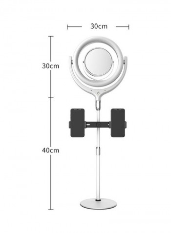 LED Fill Ring Light Kit Set for Photography with Mirror White