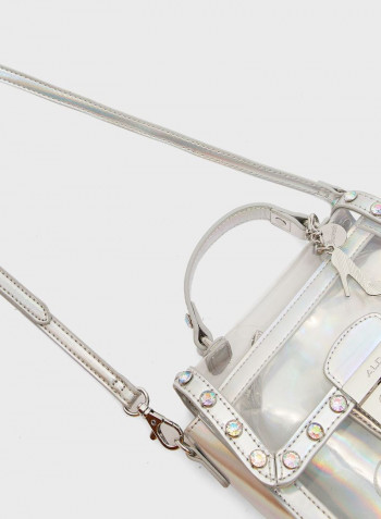 Bobbidi-Boo Top Handle Crossbody Silver