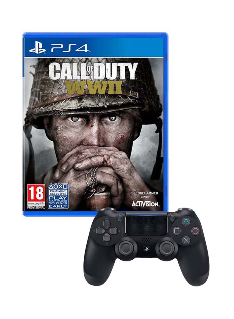 Call Of Duty: WWII  (Intl Version) With DualShock 4 Wireless Controller - Action & Shooter - PlayStation 4 (PS4)