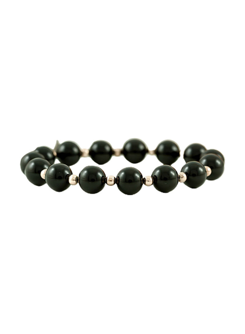Onyx Bracelet with Sterling Silver components
