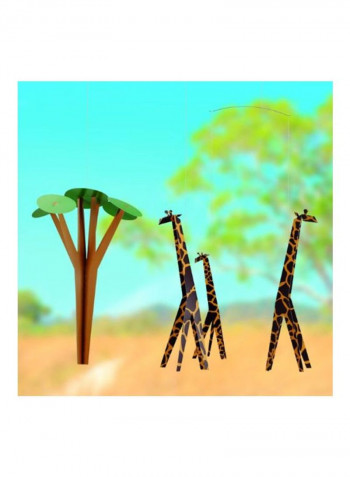 Giraffes On The Savannah Hanging Nursery Mobile