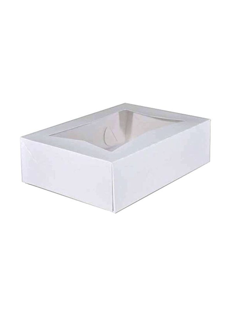 Pack Of 10 Cupcake Box With Inserts White 14x10x4inch