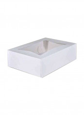 Pack Of 10 Cupcake Box With Inserts White 14x10x4inch