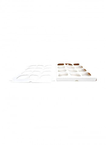 Pack Of 10 Cupcake Box With Inserts White 14x10x4inch