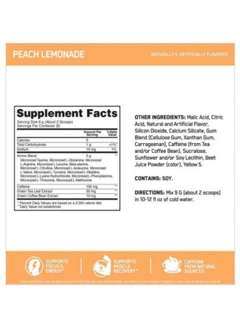 Essential Amin.O Energy - Peach Lemonade - 270 Gram