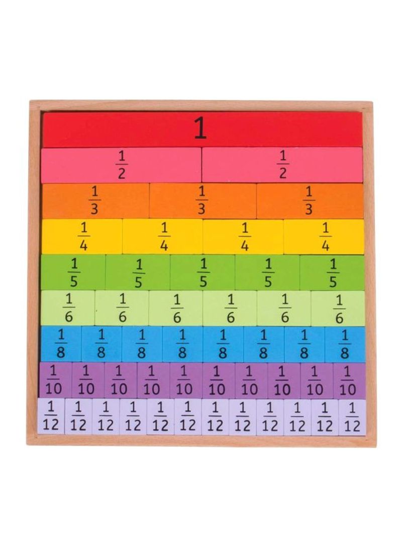 Educational Fractions Tray With Decimals BJ229