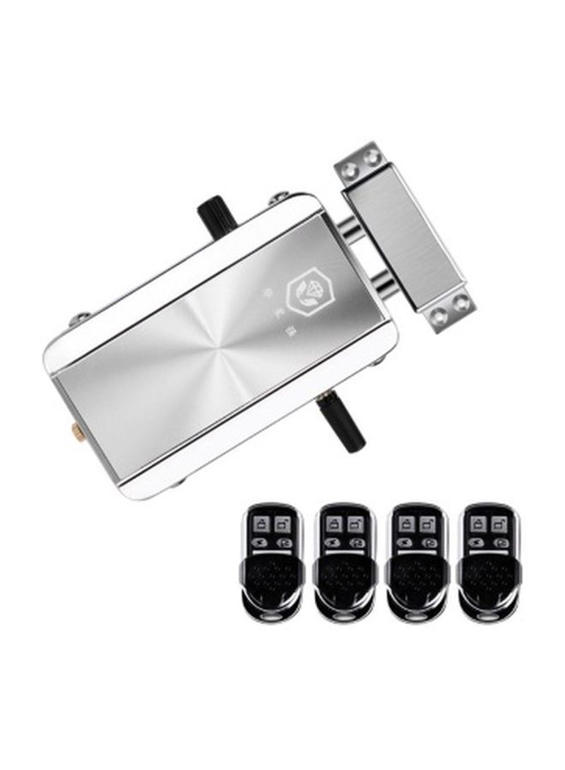 Remote Control Door Lock Set Silver/Black 23centimeter