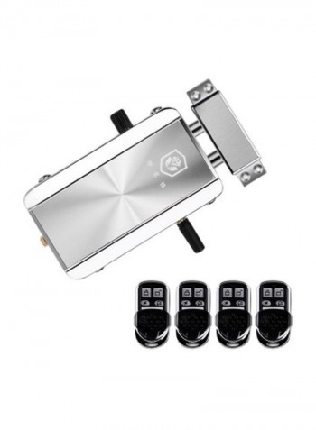 Remote Control Door Lock Set Silver/Black 23centimeter