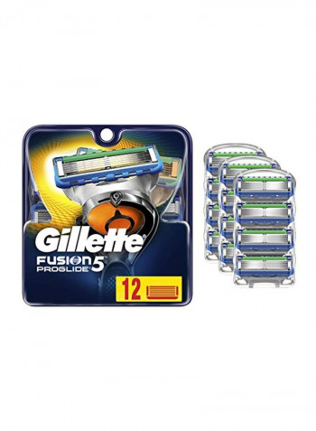 12-Piece Fusion5 ProGlide Razor Blade Silver