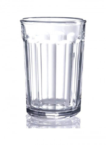 4-Piece Glass With Lid Clear/White