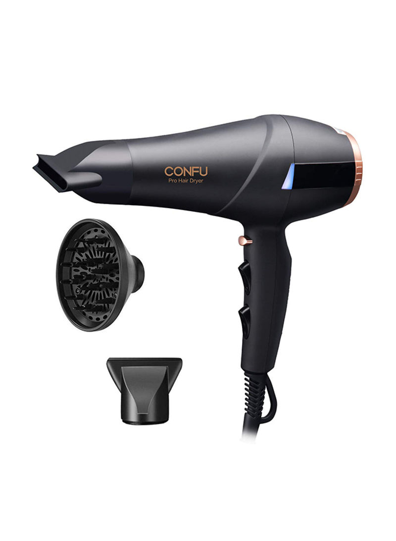 Professional Ionic Hair Dryer Black/Gold ONE SIZE