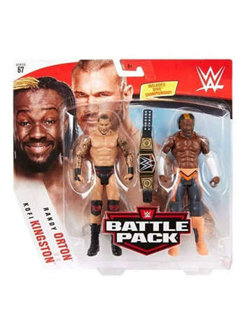 Randy Orton Vs Kofi Kingston Action Figures With Ring Gear